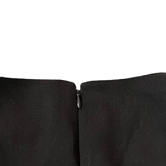 Valentino Women Dress 2 Black Sleeveless Knee Length Fleece Wool Party Back Slit - Picture 8 of 11